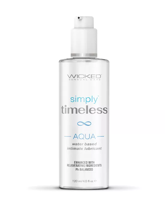 Wicked Sensual Care Simply Timeless Aqua Water Based Lubricant - 4 Oz