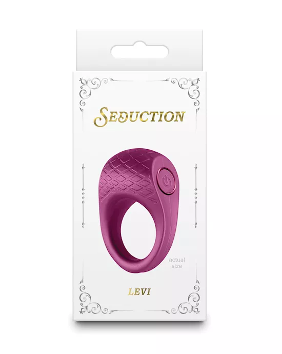 Seduction Levi Cock Ring - Metallic Burgundy